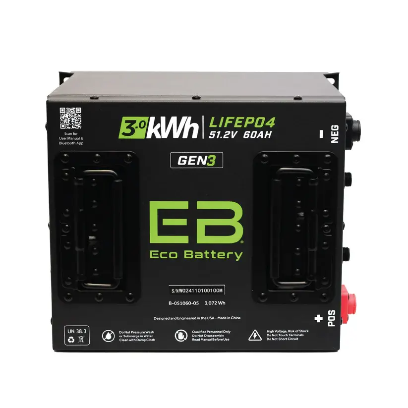 Eco Battery Gen3 51V 60Ah LiFePO4 Battery "Cube"