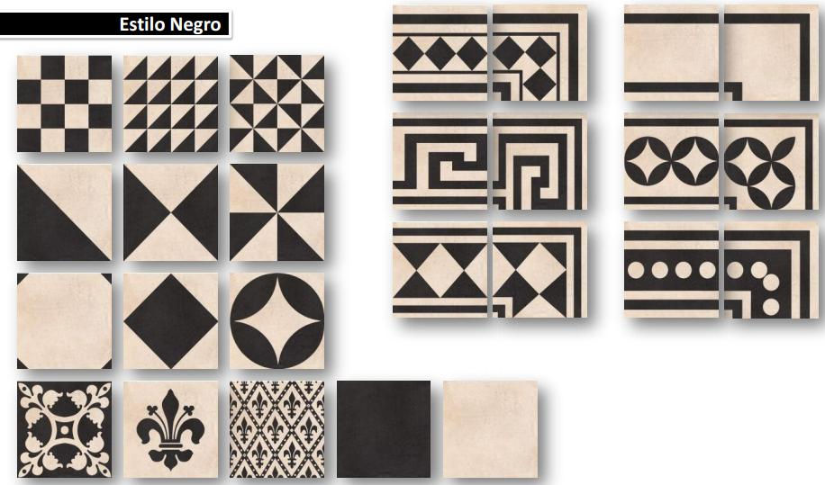 mosaico negro