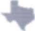 Texas state silhouette made of blue dots