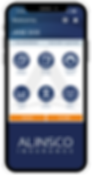 ALINSCO Insurance mobile app dashboard with account and service options