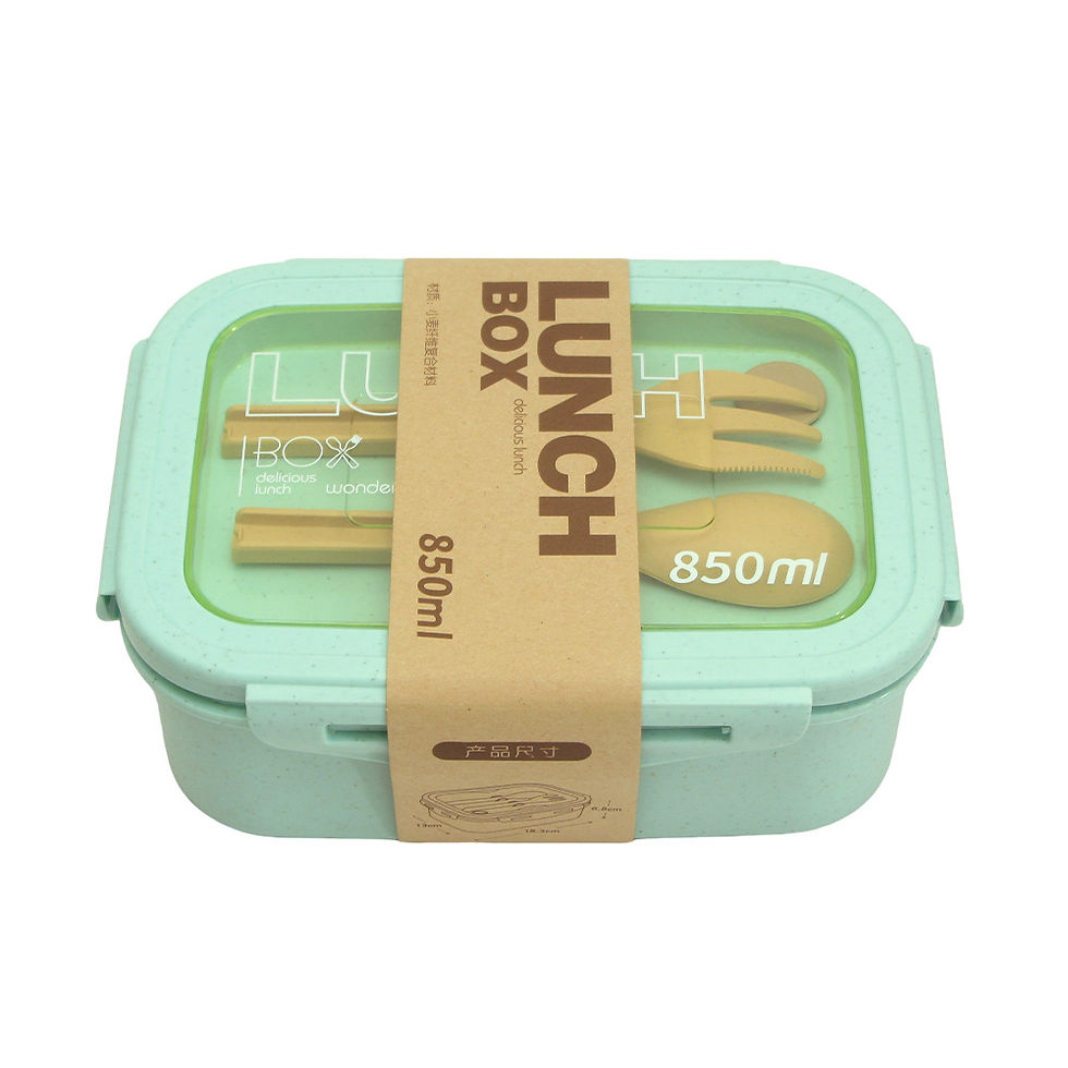 Thumbnail: Eco Wheat Straw Lunch Box with Logo | Corporate Gift Bento Box
