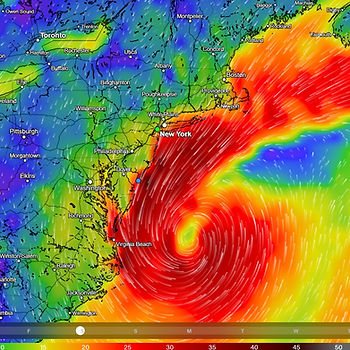 Nor'easter rolling through affecting all of the upper east coast