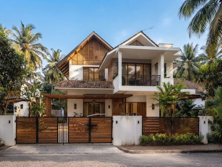 Modern tropical villa architectural design in Trivandrum by Infra I Nova