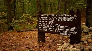 From Walden, written by Henry David Thoreau after moving into a cabin on Walden Pond in Concord, Massachusetts, 1854.
