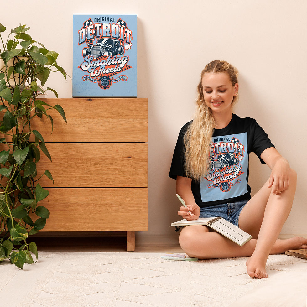 Black Color T-Shirt Front View