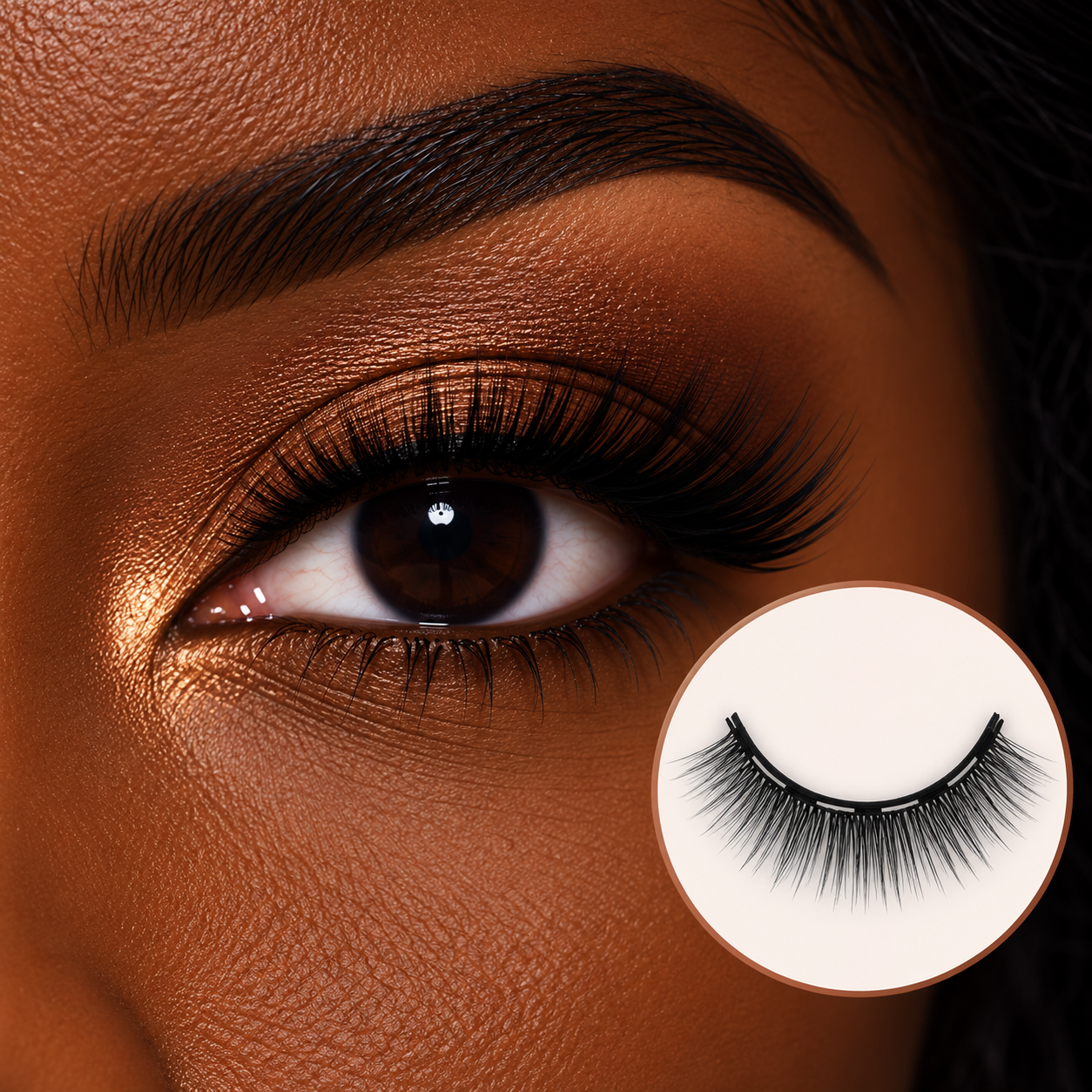 Classic lashes on model