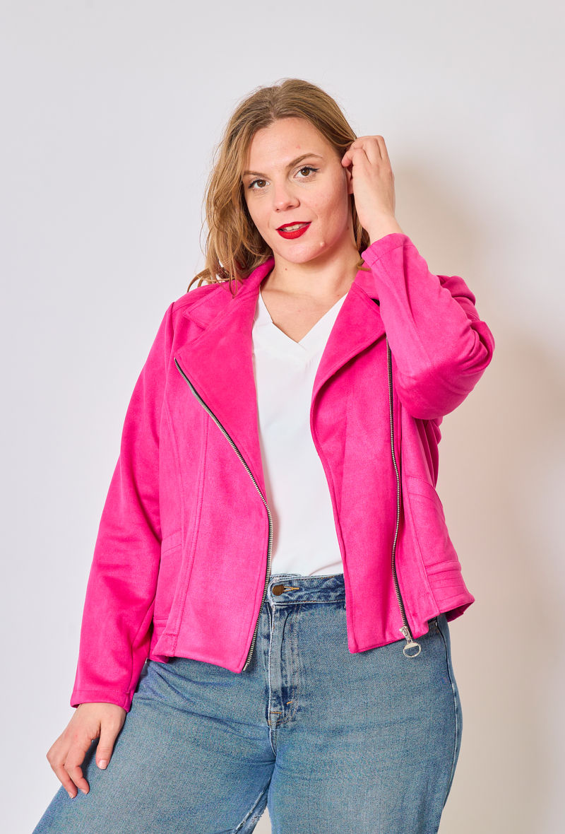 Miniature : Perfecto suedine Ornella fushia 🇫🇷