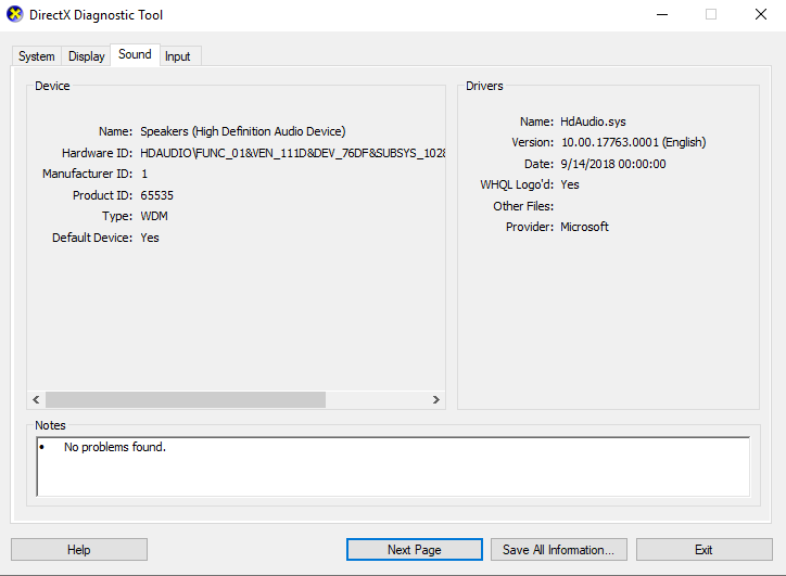 Sound tabWindows diagnostic tool: DirectX Diagnostic tool | IT Support Singapore | IT Services | IT Solutions | ISP in Singapore | cybersecurity | server maintenance | desktop