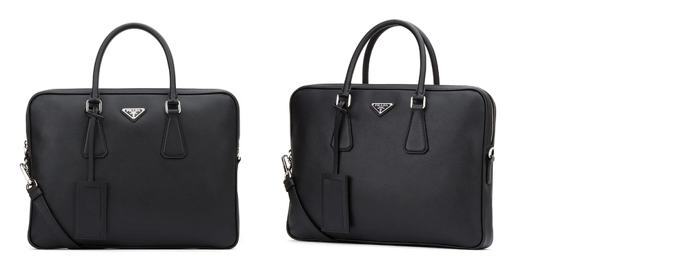4. Prada Logo Plaque Laptop Bag