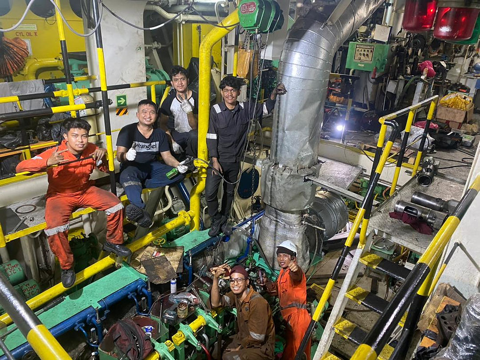 Overhaul Hanshin Diesel marine engine