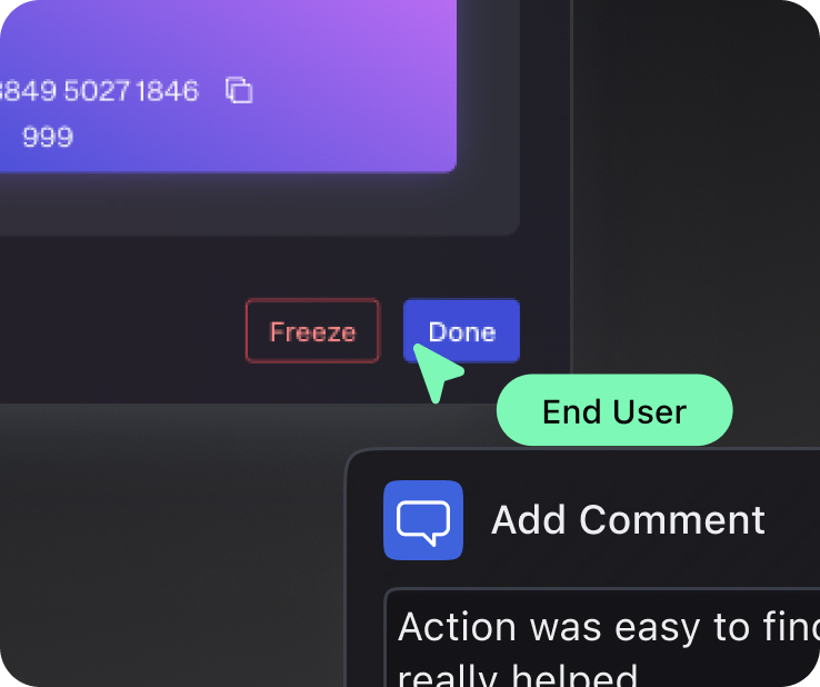 UI builder comment feature