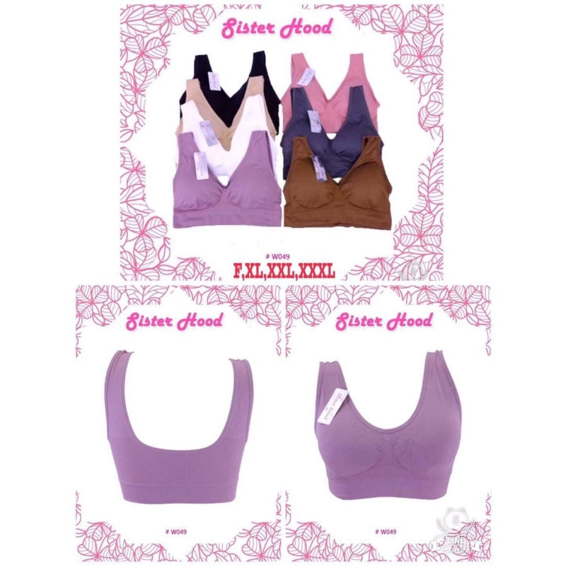 ภาพขนาดย่อ: สปอร์ตบรา Sister hood W049  แบบสวม เนื้อผ้า กระชับ sisterhood F XL 2XL 3XL