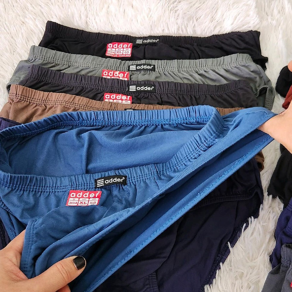 ภาพขนาดย่อ: Adder #304 Soft  แพ็ค 2 ตัว/คละสี เนื้อผ้า Cotton ขอบหุ้ม ขอบผ้า F/L/XL/XXL