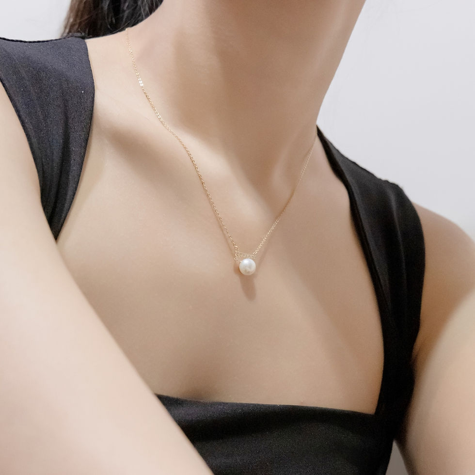 Thumbnail: Luminous Pearl Drop Necklace