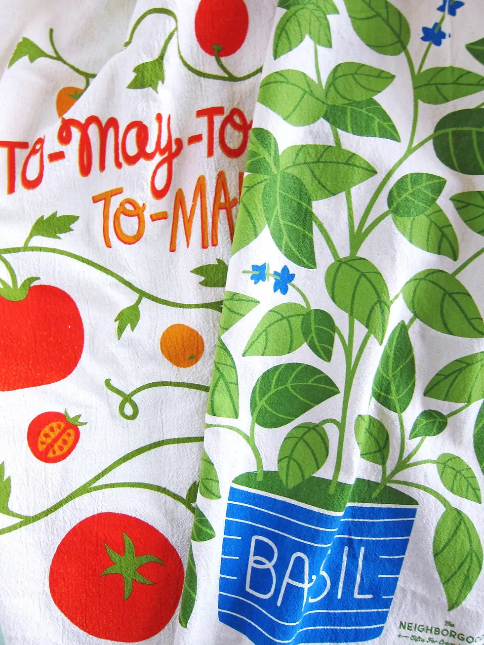 Thumbnail: Tomato Basil - Dish Towel Set of 2