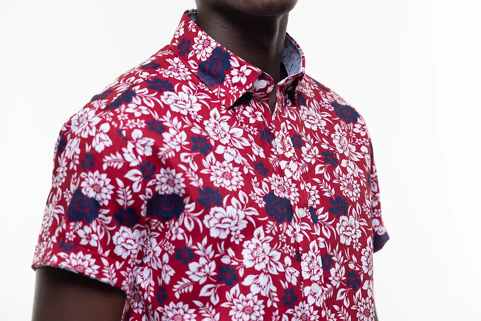 Thumbnail: Red Floral Men's Shirt