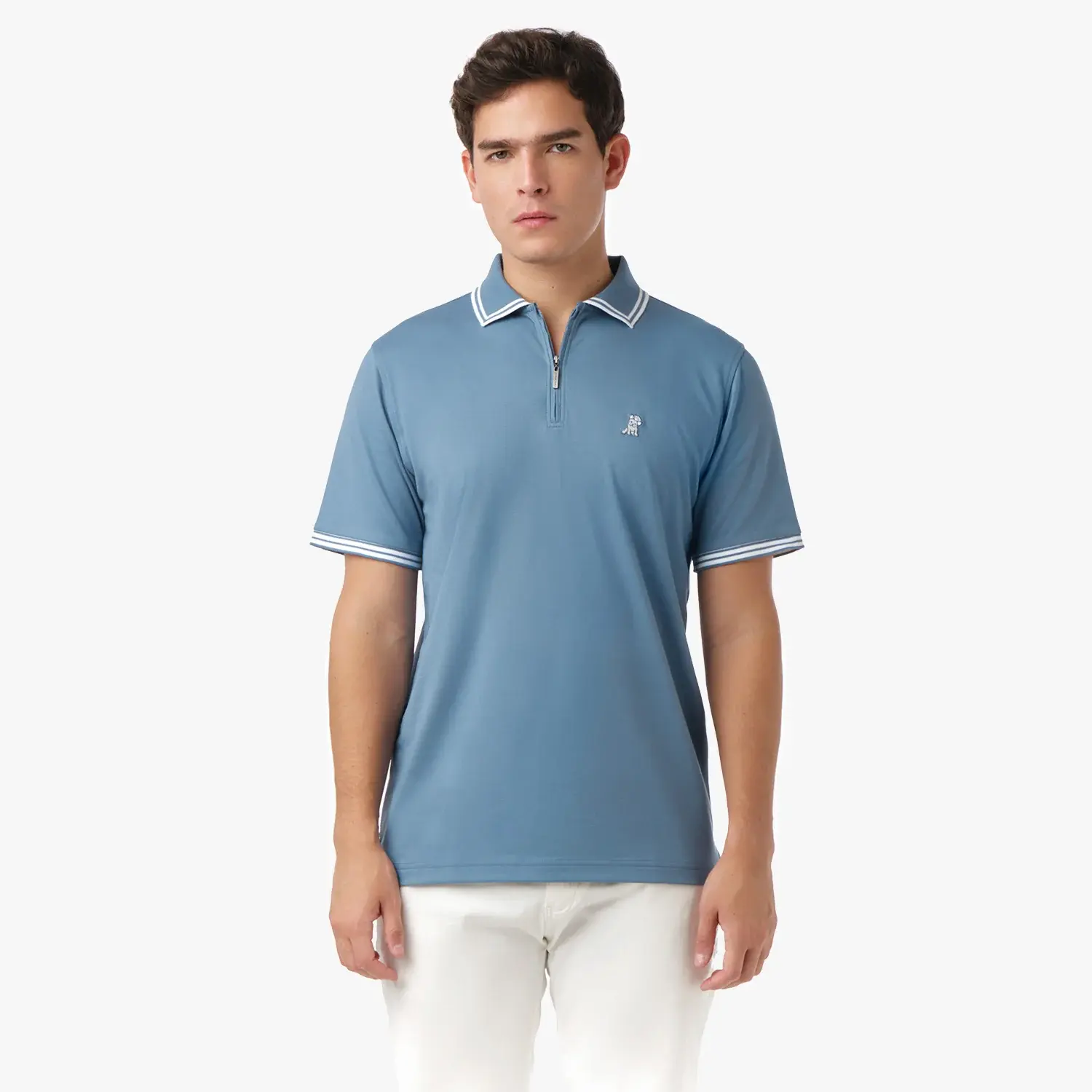 Men's Striped Travel Polo