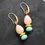 Thumbnail: Czech Glass & Synthetic Howlite Earrings
