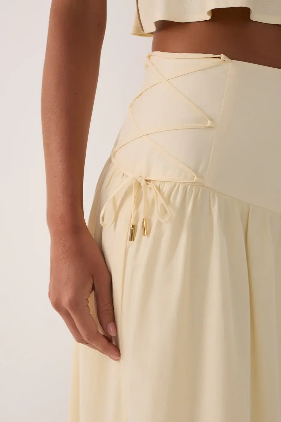 Thumbnail: Embroidered Cotton Midi Skirt