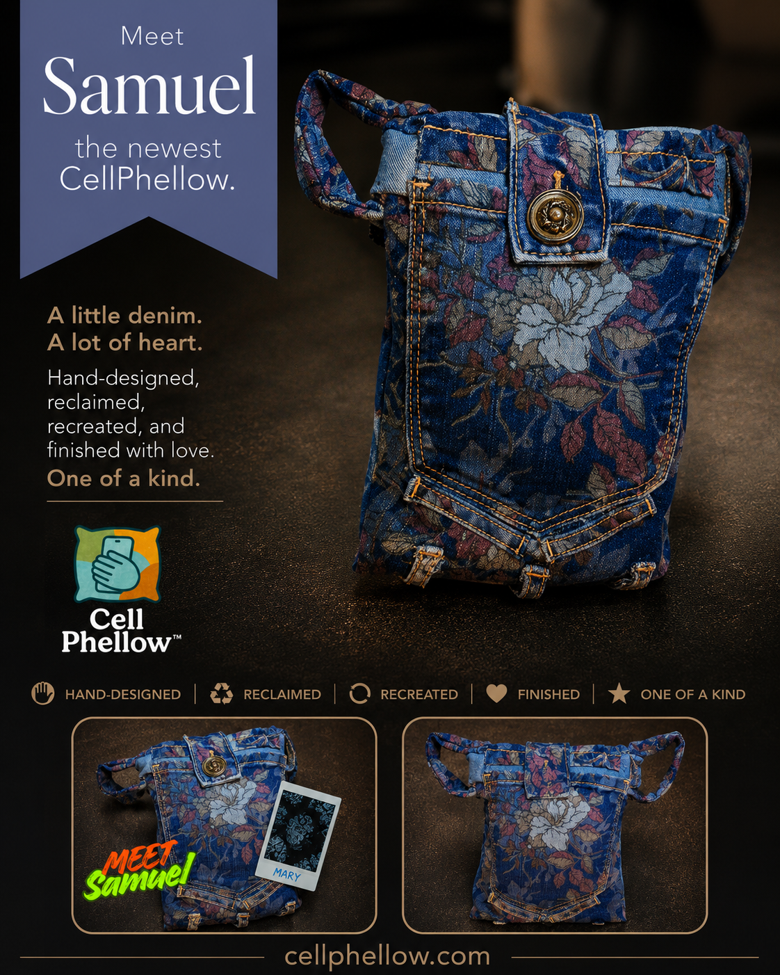 Meet Samuel CellPhellow / carrier/ pillow / stress releaser