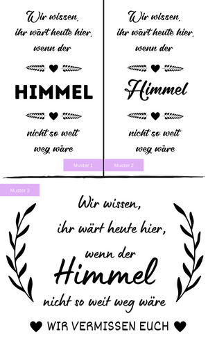 Miniaturbild: Schild für verstorbene Verwandte 