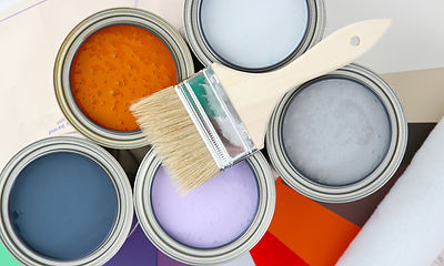 Paint Buckets showing beautiful colors
