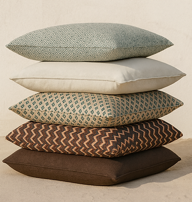 custom made , outdoor lounge pillows , outdoor fabrics , Kalindi , Cyprus