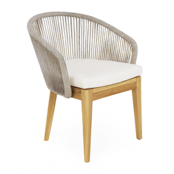 teak wood dining chair , heavy duty  Kalindi , Cyprus , viro rope , outdoor furniture