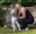 Victoria Blondin (MSc), Kingston dog and cat behaviour specialist, with her Old English Sheepdog Winston.