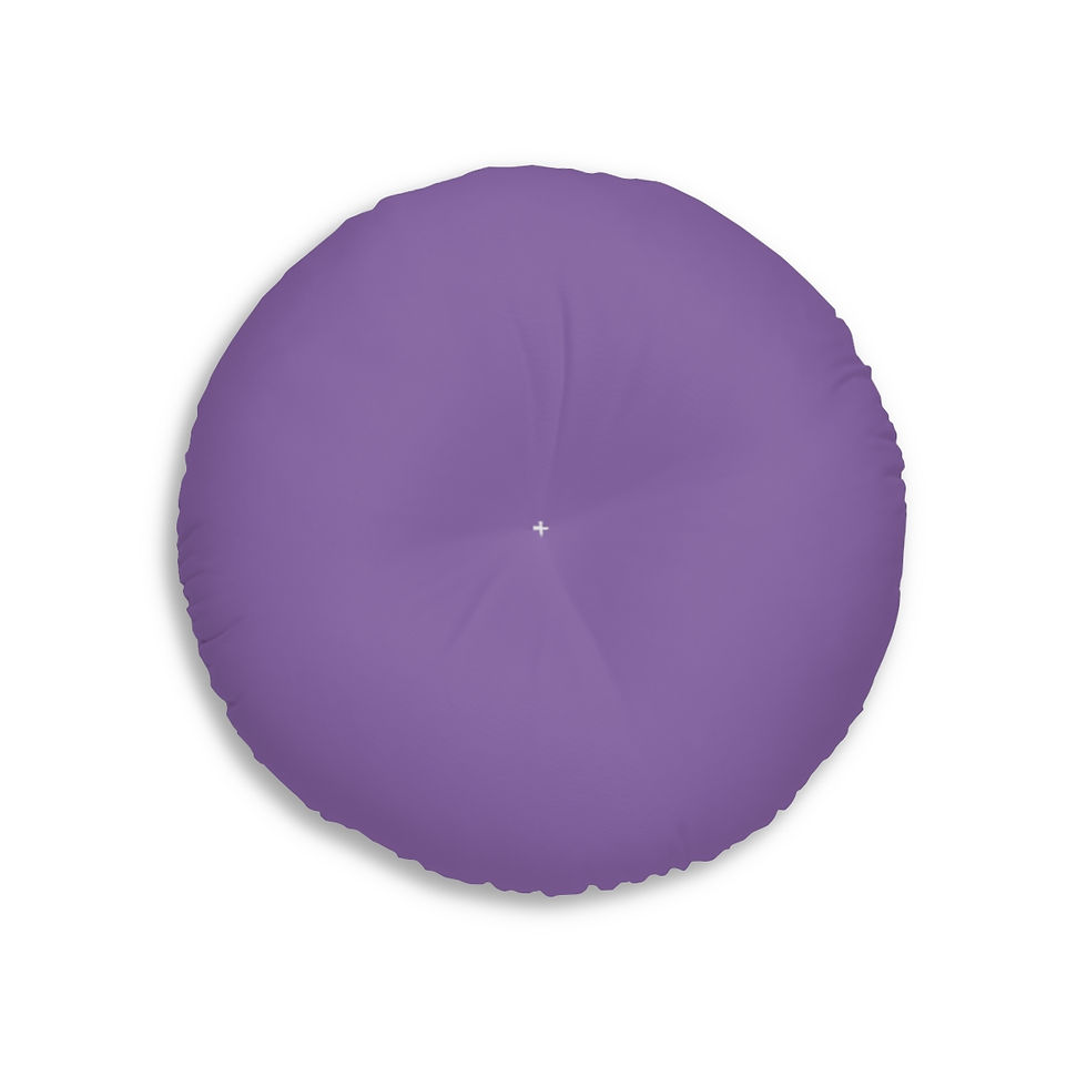 Thumbnail: Chai Tufted Floor Pillow (Lavender Navy)