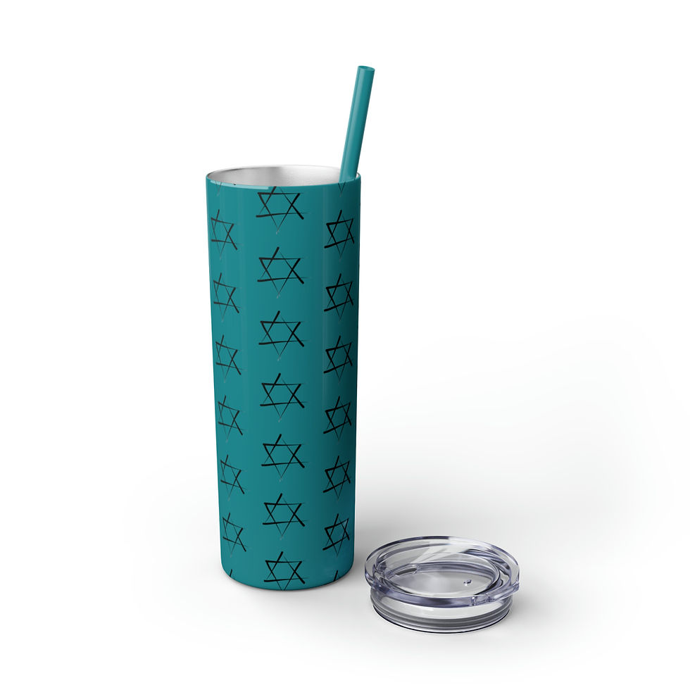 Summer Under the Stars (Blue Lagoon) Skinny Tumbler with Straw, 20oz