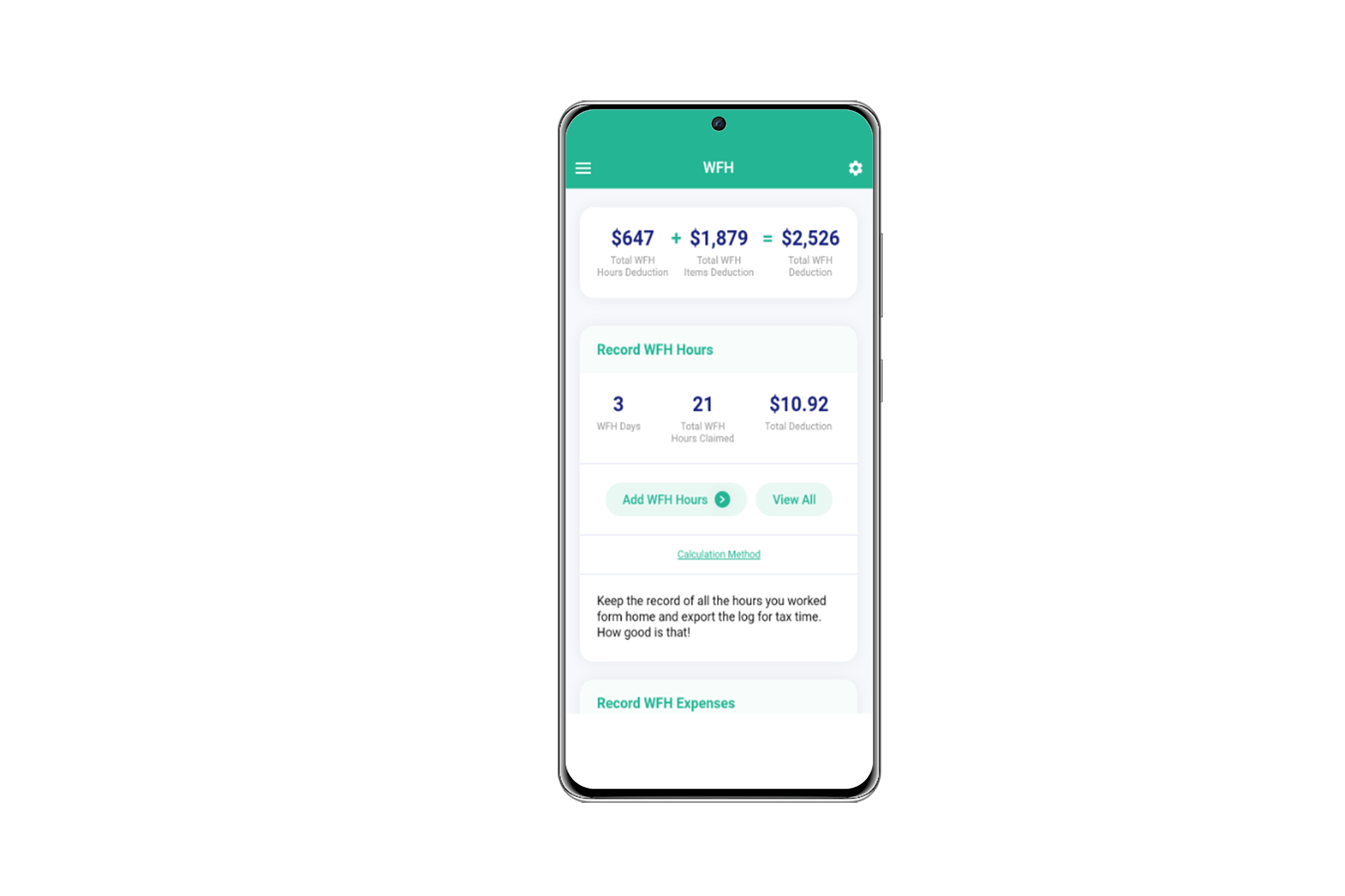 TaxFox WFH Log Book