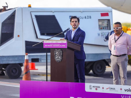 *Estrena Reynosa conectividad con Guadalajara: Carlos Peña Ortiz inauguró nueva ruta aérea*