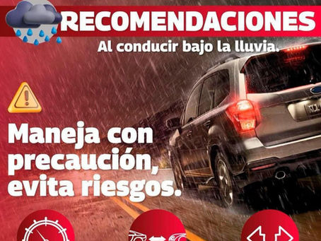 *Conduce con precaución durante la lluvia para evitar accidentes*