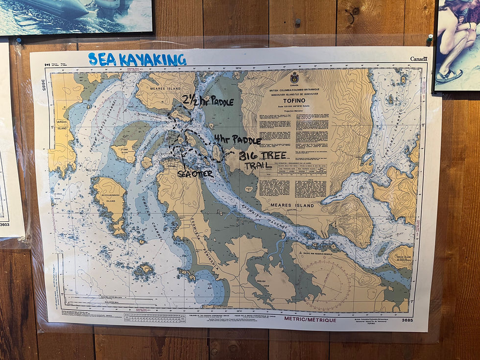 Carte du kayak de mer