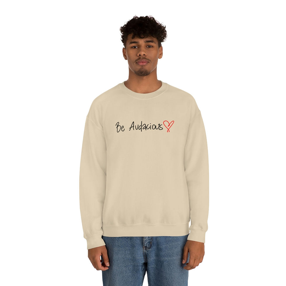 Thumbnail: Big Font With Big Heart | Crewneck Sweatshirt