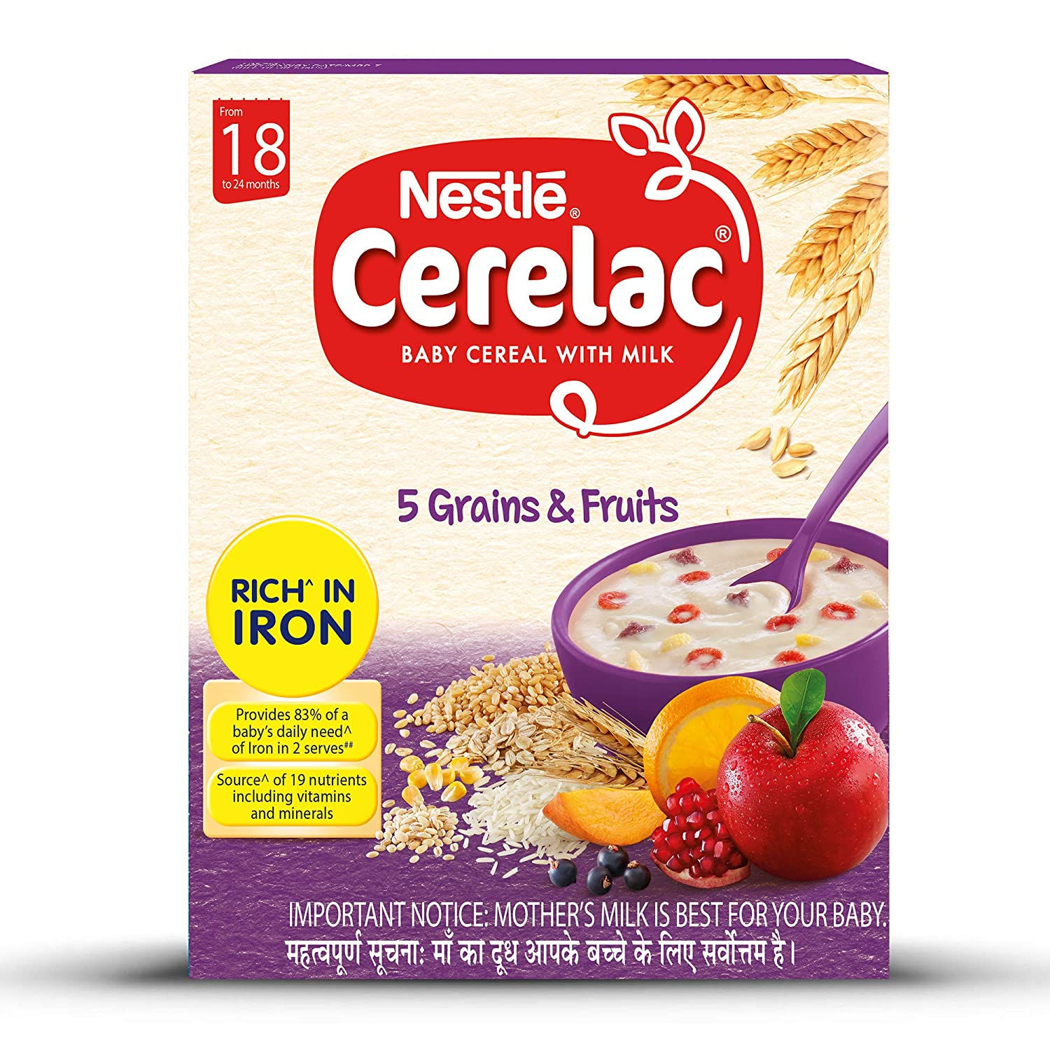 NESTLE CERELAC 5 GRAINS & FRUITS 18 TO 24 MONTHS
