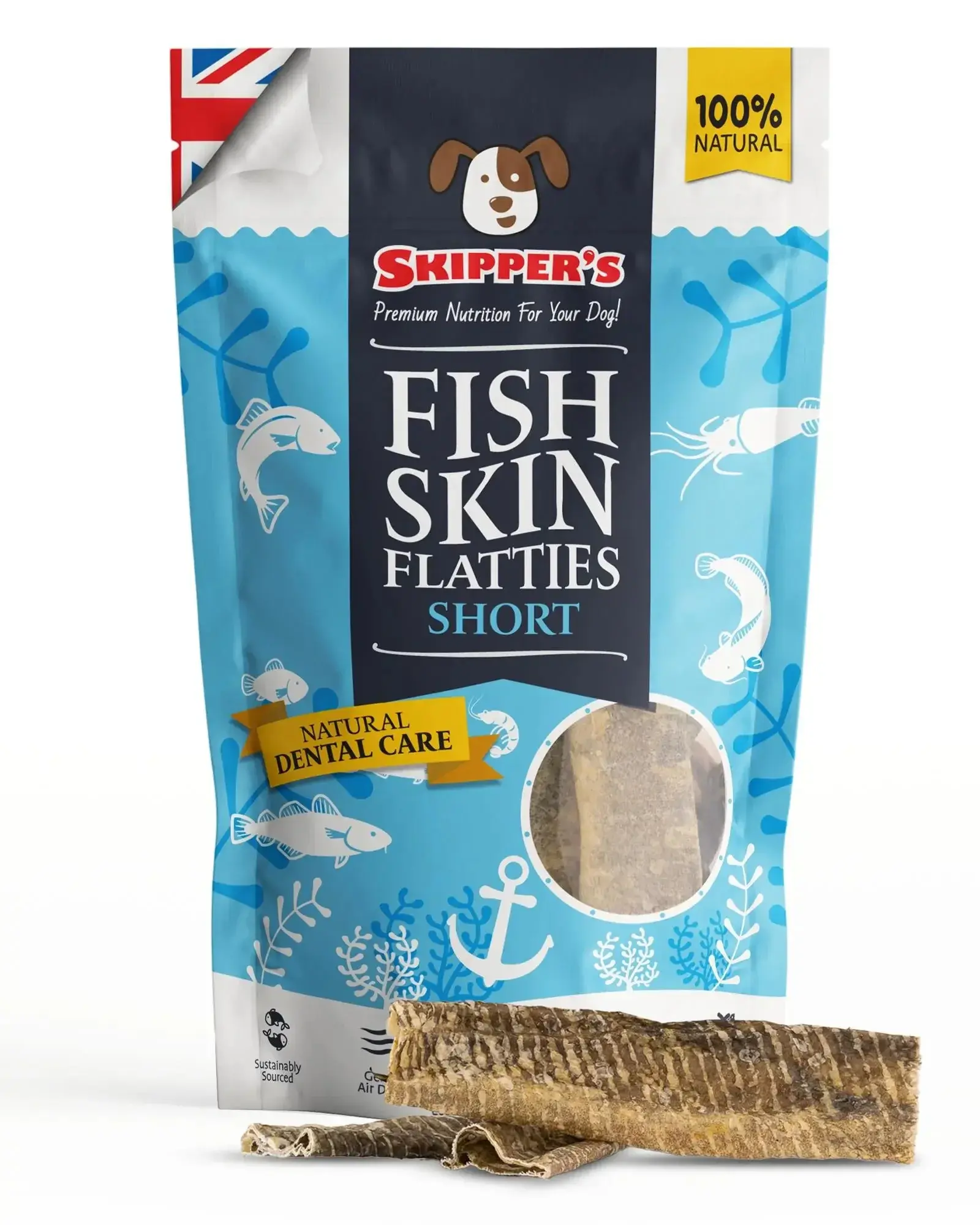Skippers Fish Skin Flatties (Short) 70g