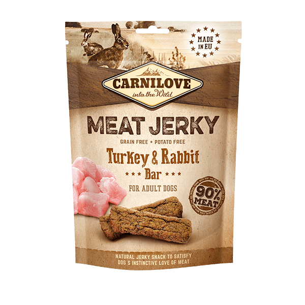 Carnilove Jerky Turkey with Rabbit Bar 100g