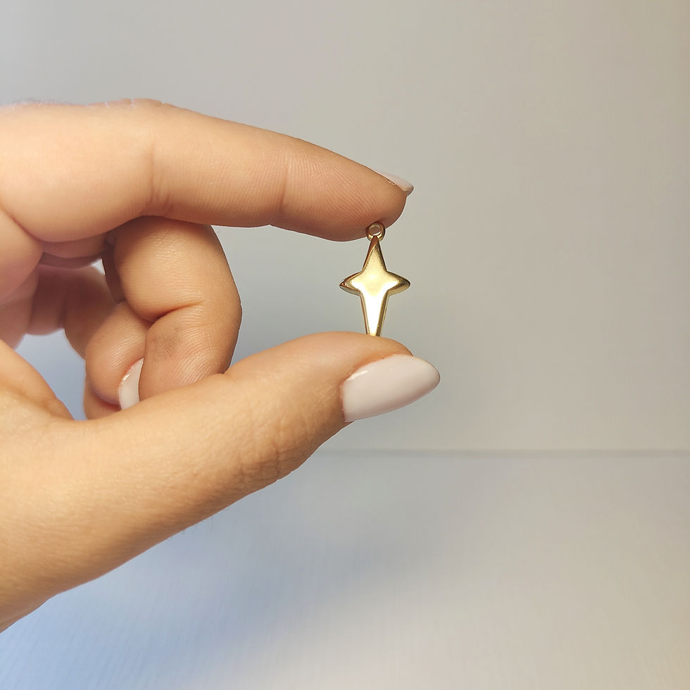 Miniature : Charms acier doré