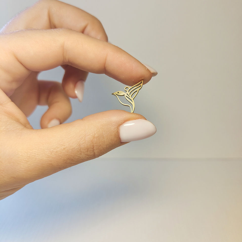 Miniature : Charms acier doré