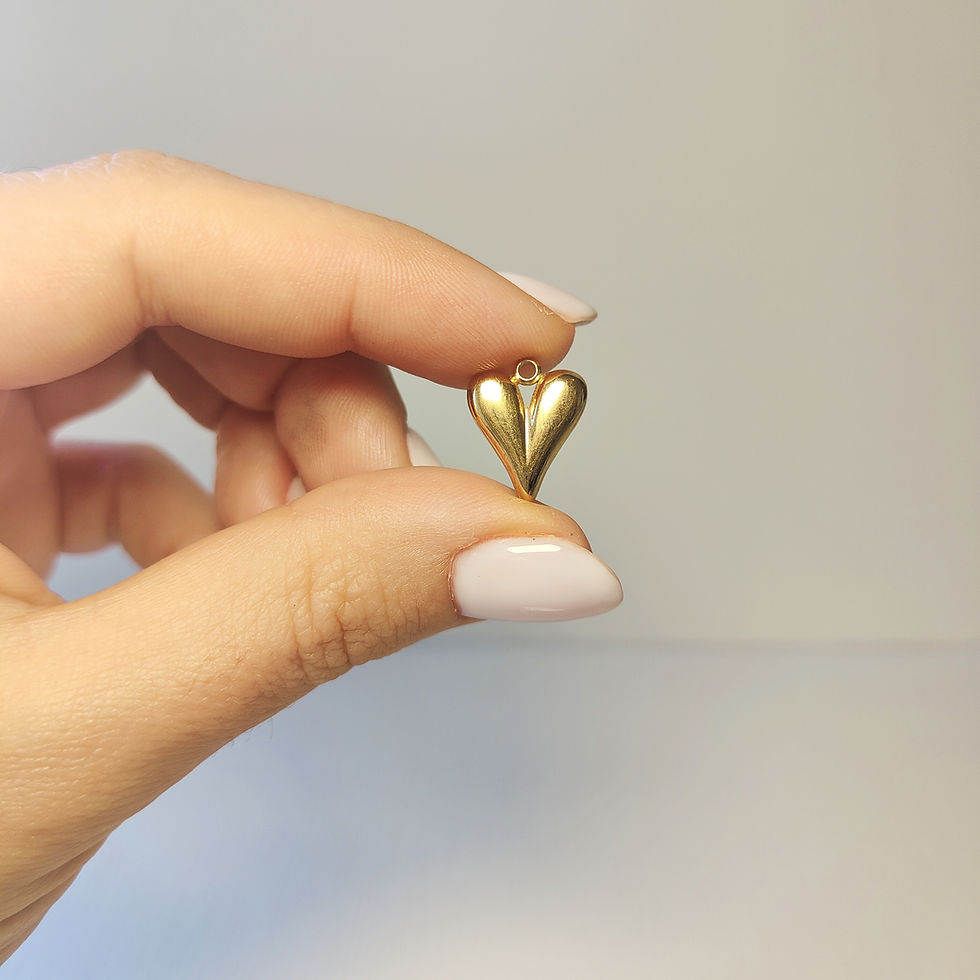 Miniature : Charms acier doré