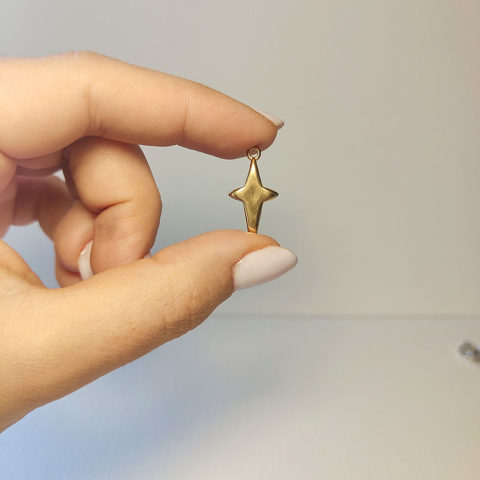 Miniature : Charms acier doré