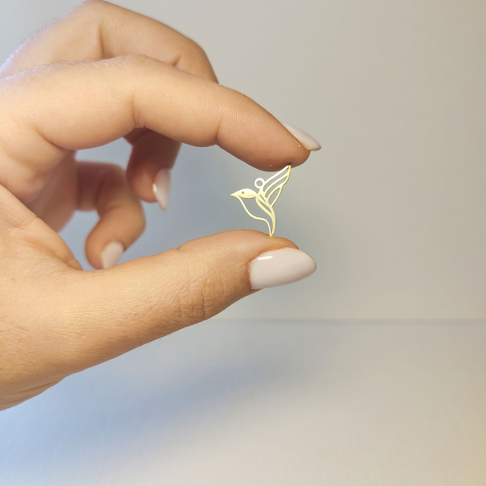 Miniature : Charms acier doré