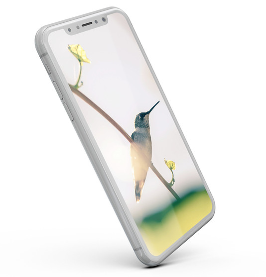 White mobile with Kolibri Design Studio background