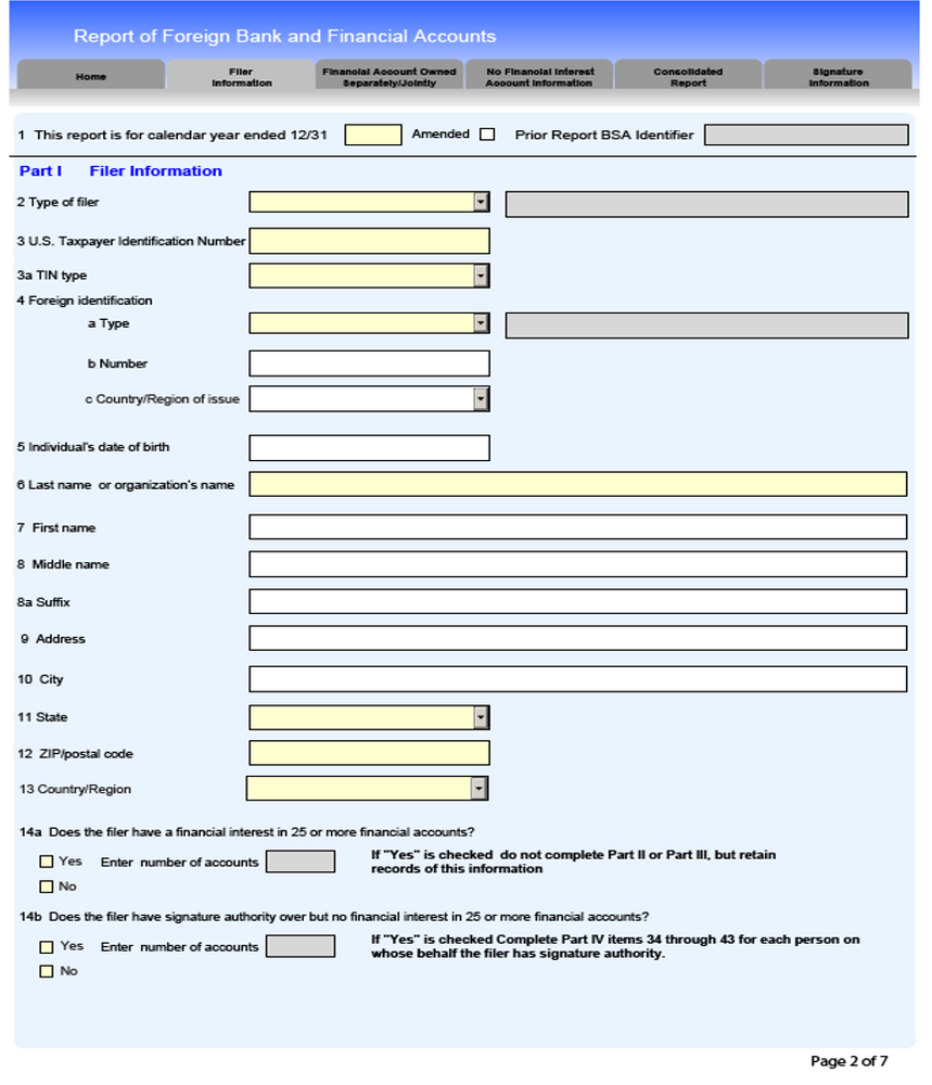 HOW TO COMPLETE AN FBAR