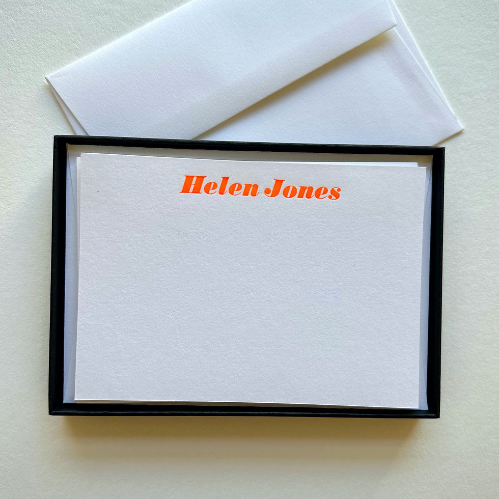 Thumbnail: Fluorescent Orange Personal Correspondence Cards