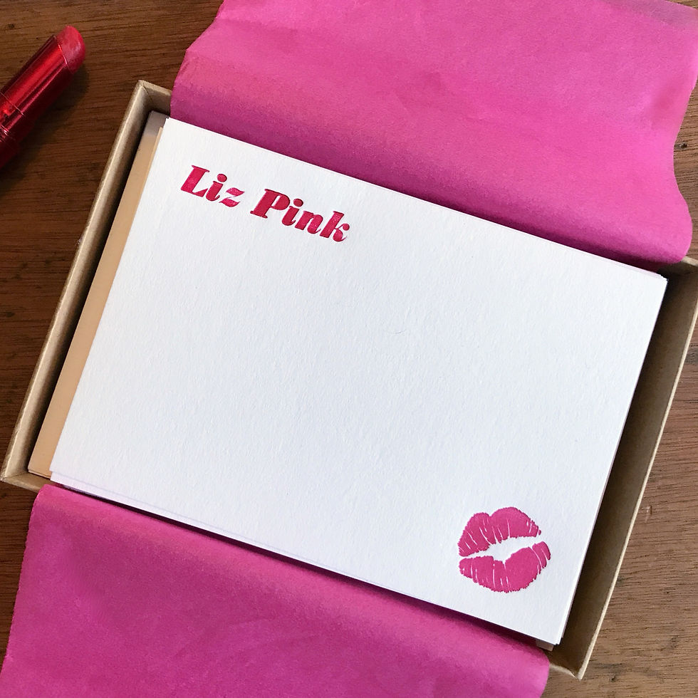 Thumbnail: Lipstick Kiss Correspondence Cards Set