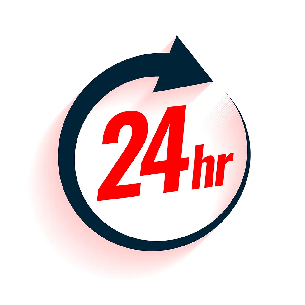 Icon or graphic representing 24-48 hour standard coding turnaround with expedited options.