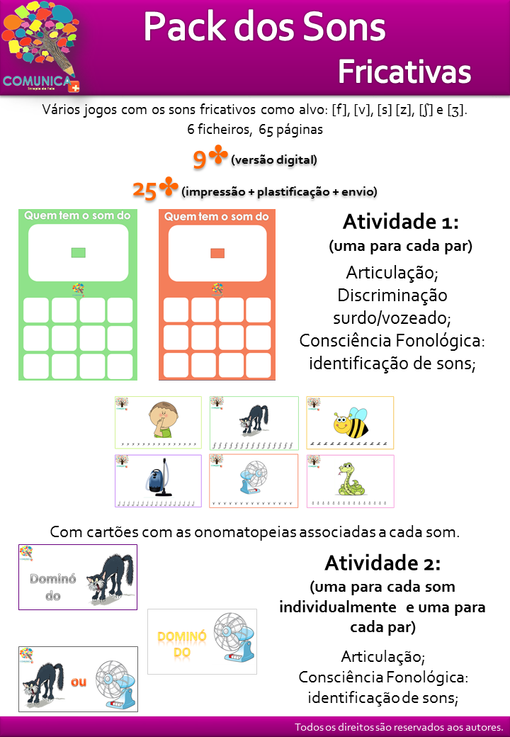 Pack dos Sons Fricativas